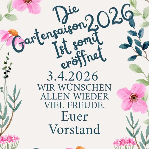 ...die Gartensaison ist nun er&ouml;ffnet...